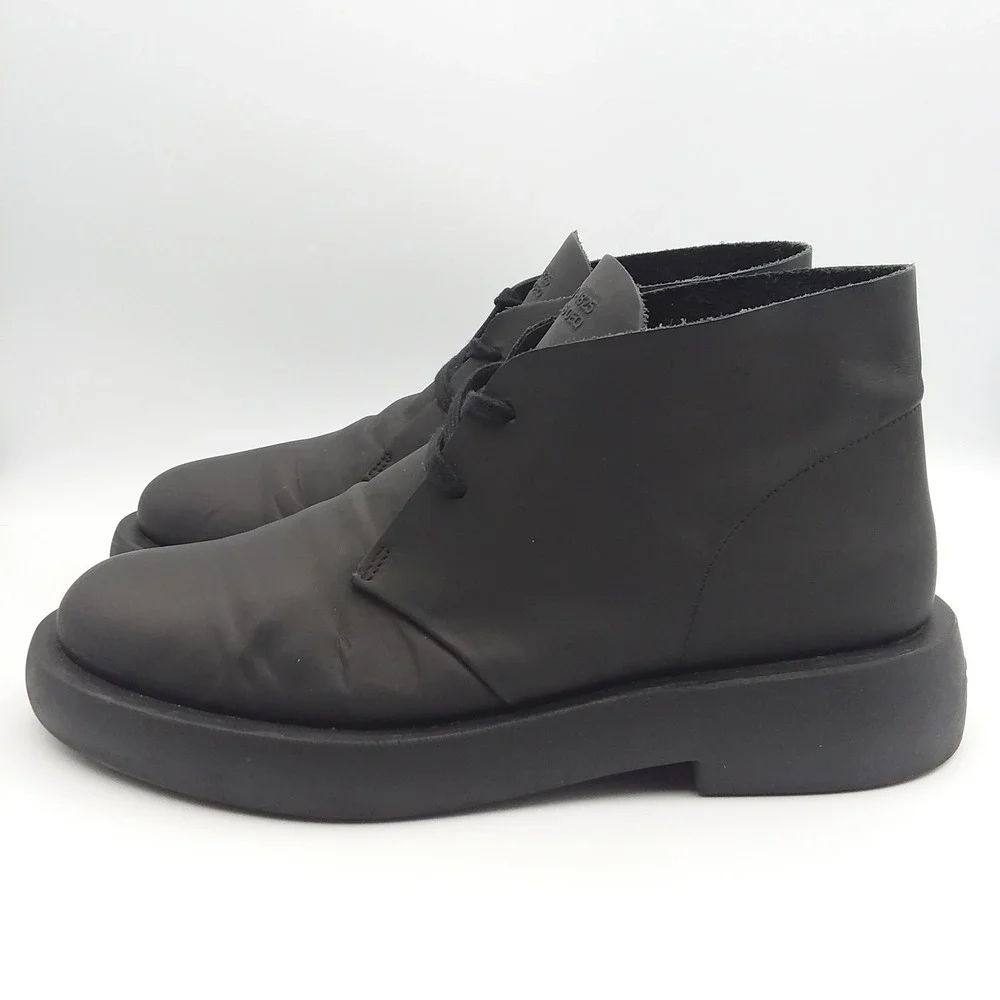 Clarks Originals Mileno Desert Mens Size 10 Black Leather Chukka Boots EU43